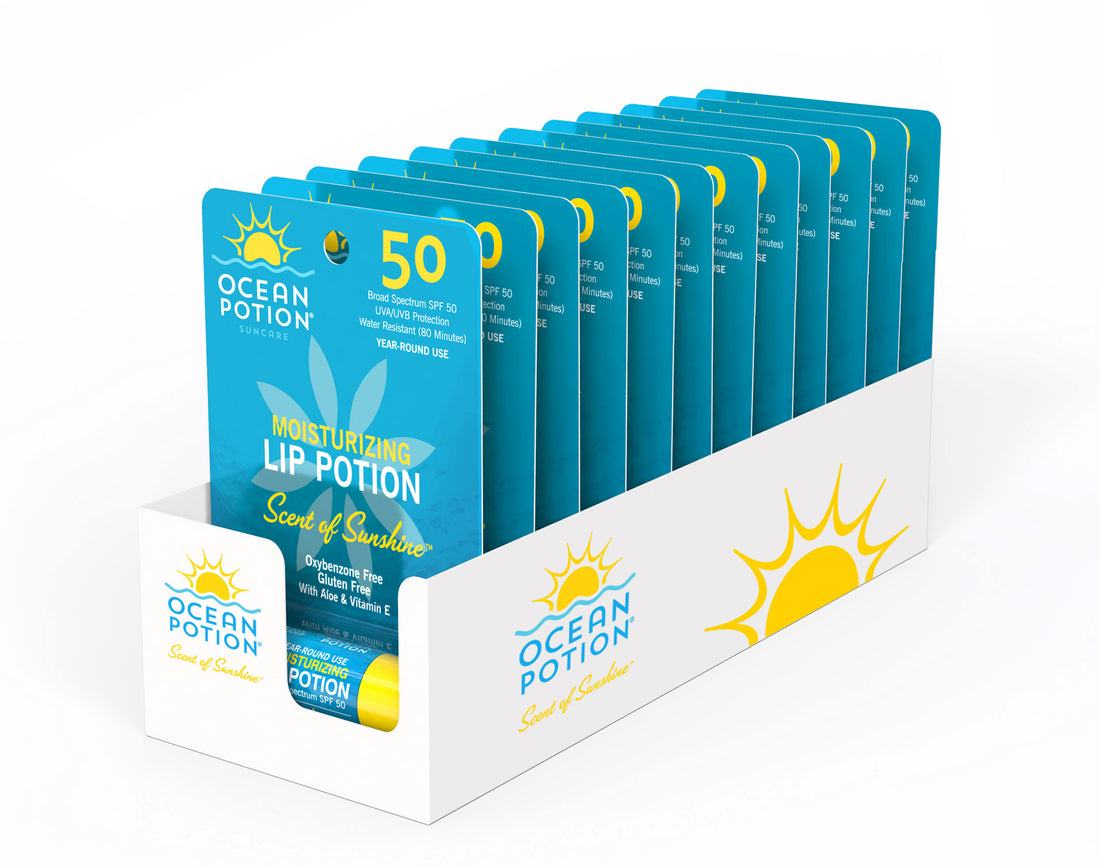 SPF 50 Lip Balm Counter Top Tray Program